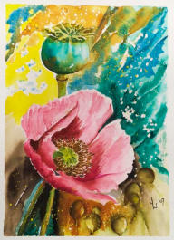 Poppymania Watercolour 10x14