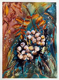 Rowan Berries Watercolour 