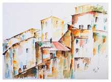 ''Back Street-Rome'' Watercolour 11'' x 15''